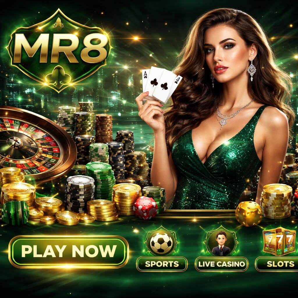MR8 gaming platform with vibrant casino entertainment and diverse game lobby